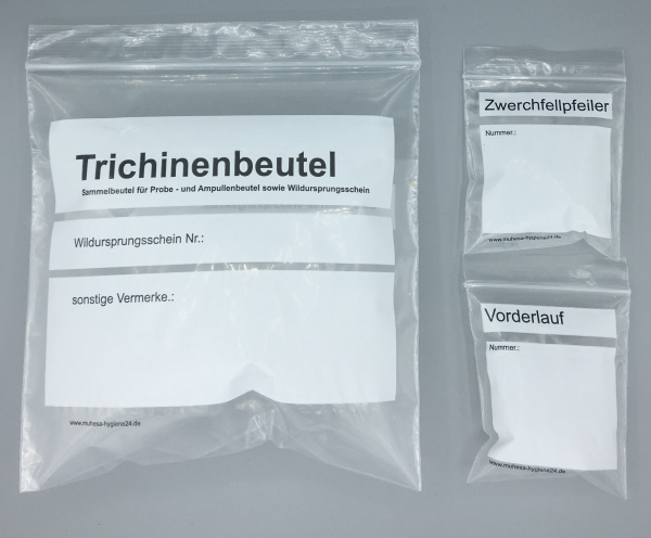 Entnahme von Trichinen Proben am Wildschwein